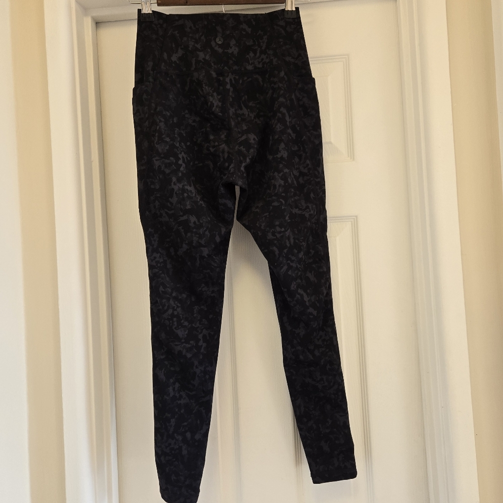 Danskin Petite High Rise Brushed 7/8 Leggings w Pockets Black Gray S - Picture 10 of 16